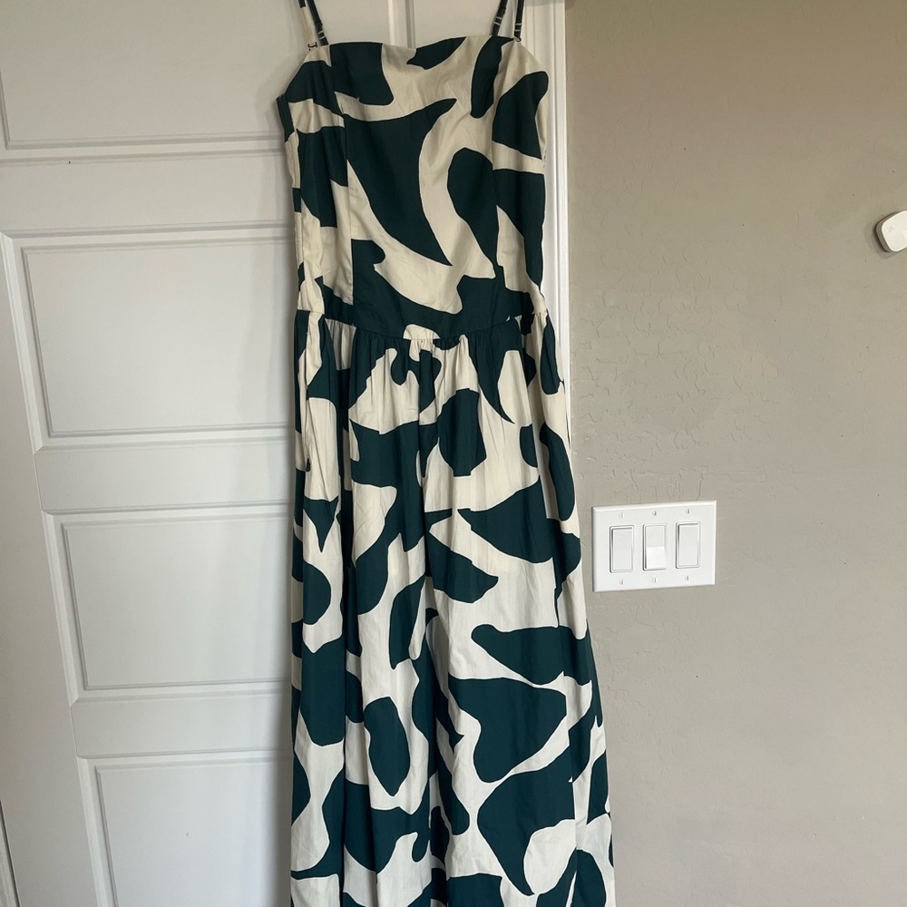 Abercrombie & Fitch Green and White Maxi Dress